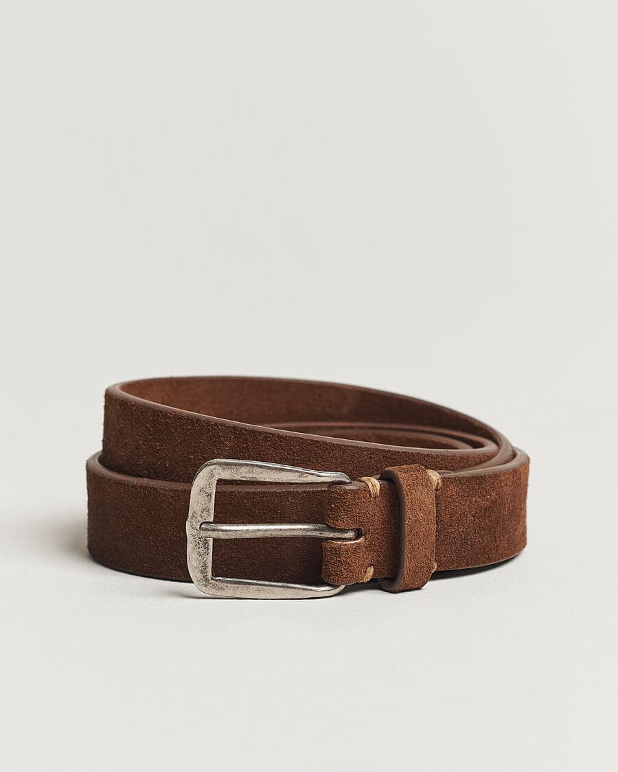 Massimo Alba Budapest Belt Tobacco Suede men XL Brun