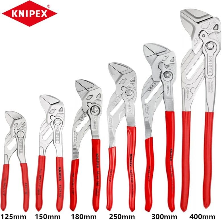 KNIPEX Pliers Wrench Chrome Plated Adjustable Plumbing Plier 8603125 8603150 8603180 8603250 8603300 8603400