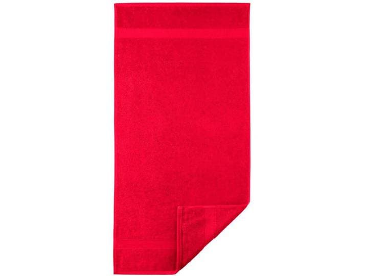 Badetuch EGERIA Diamant , rot, B:70cm L:140cm, Frotteevelours, Obermaterial: 100% Baumwolle, Handtücher, Badetuch, Uni Programm mit schmaler Bordüre, 100 % Baumwolle