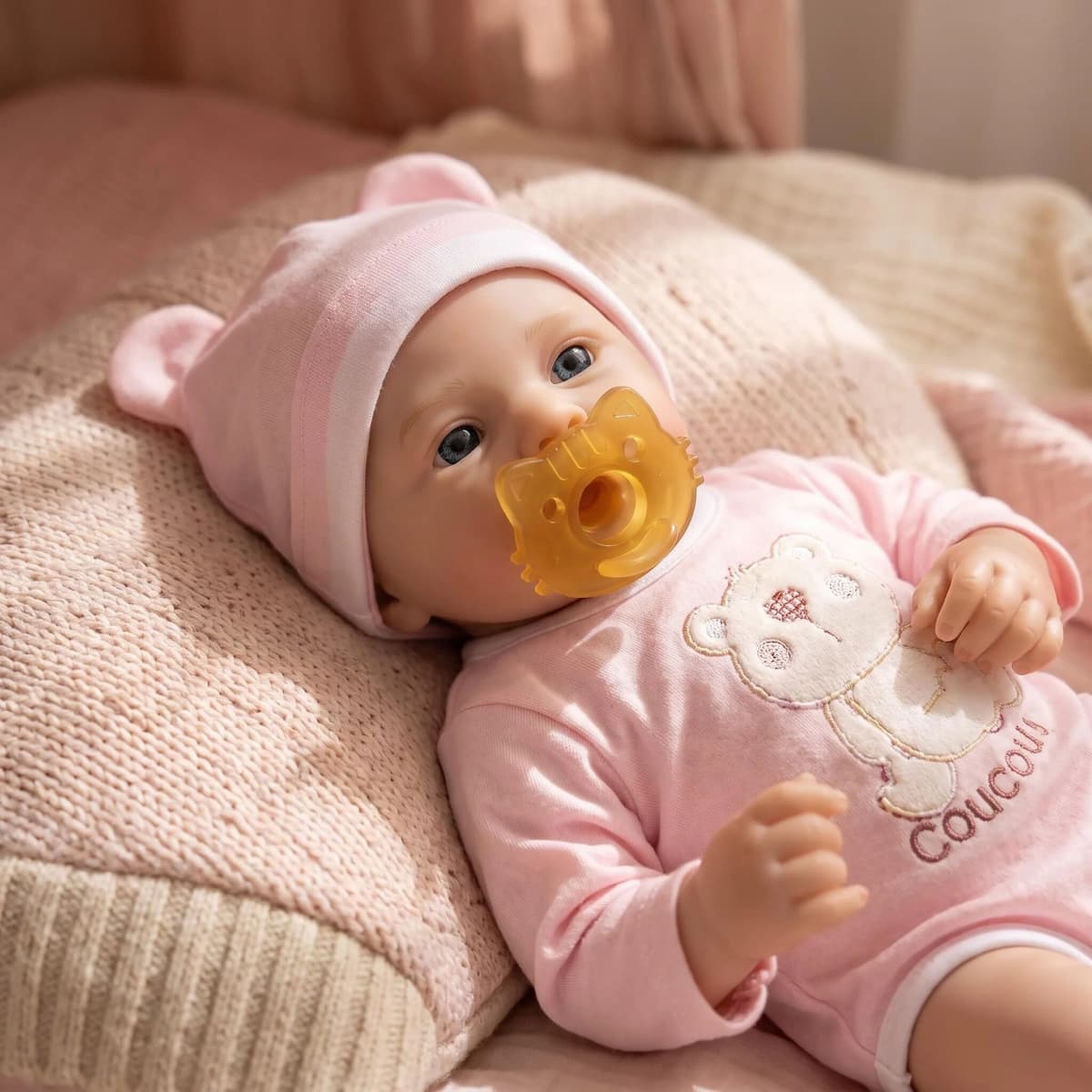 NPK 16inch Meadow Ultra Soft Platinum Silicone Super Soft Elastic Stretchable Baby Mouth Can Open