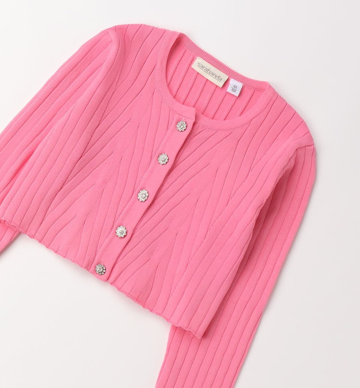Cardigan SARABANDA "BABY GIRL KNITWEAR", Mädchen, Gr. 110, pink, Strickjacken Cardigan
