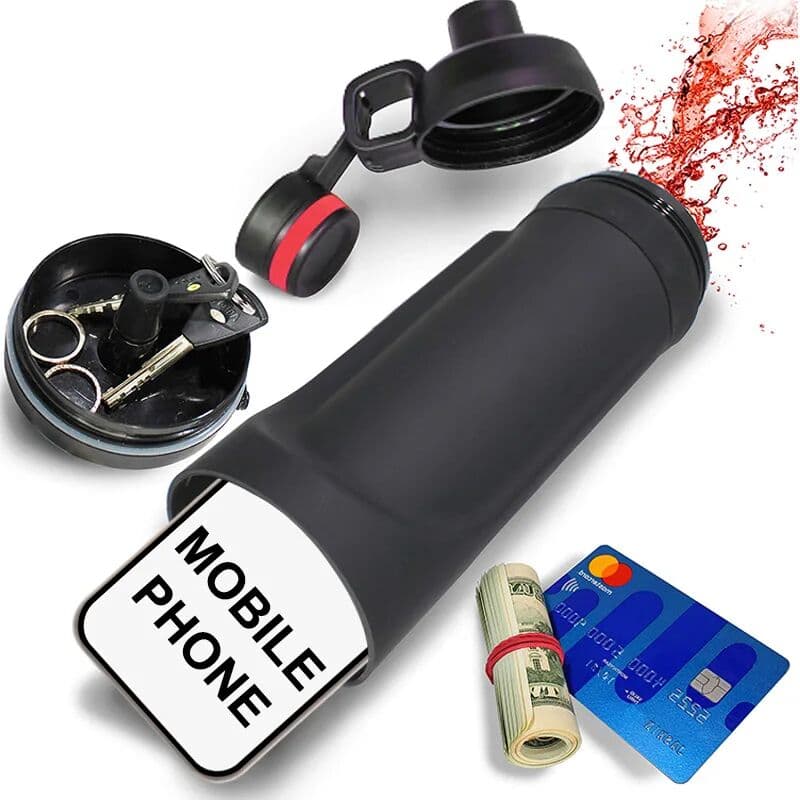 Aolamegs Diversion Water Bottle Hidden Safe Travel Home Safes for Money Keys Cash Storage Box Secret Hidding Compartment Stash Spot Can