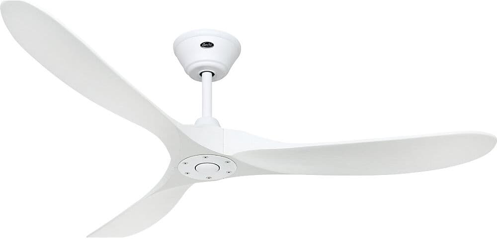 kaiserkraft Deckenventilator ECO GENUINO, Rotorblatt-Ø 1520 mm, mattweiß / mattweiß