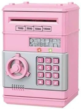 Uplifted Finds Electronic Mini ATM Piggy Bank Automatic Password Safe For Coins And Cash pink