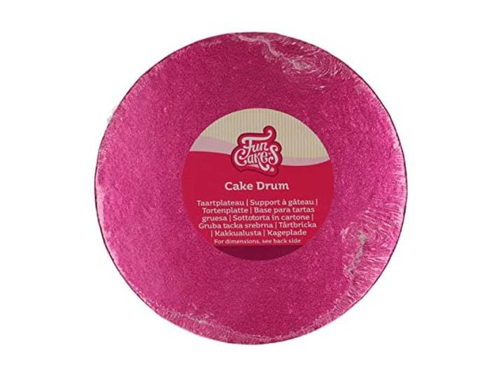 FunCakes Cake Drum Round Taartonderlegger, Cerise, 20 cm
