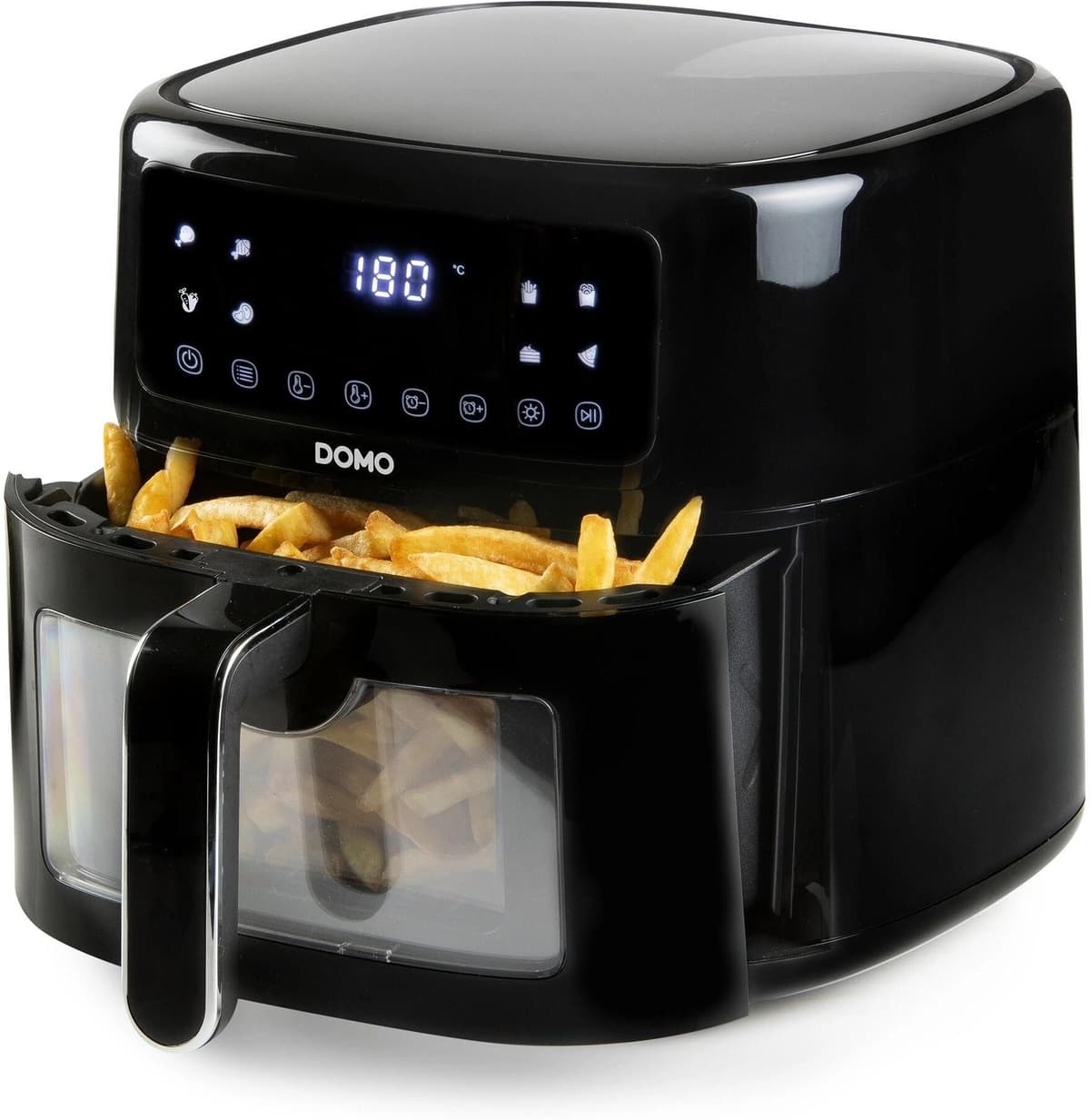 DOMO Heissluftfritteuse "6 l", schwarz, B:29,8cm H:28,2cm T:37,8cm, Fritteusen, Heissluftfritteuse schwarz Einheitsgröße