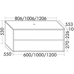 Burgbad Konsole +Waschtischunterschrank Uomo Preisgruppe 1 Eiche Dekor Caramel/Schilf Matt SHQM101F7456A0067