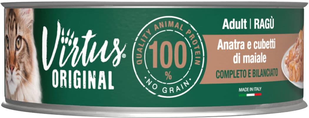 Virtus Cat Original Ragù Lattina Multipack 12x85G ANATRA E MAIALE