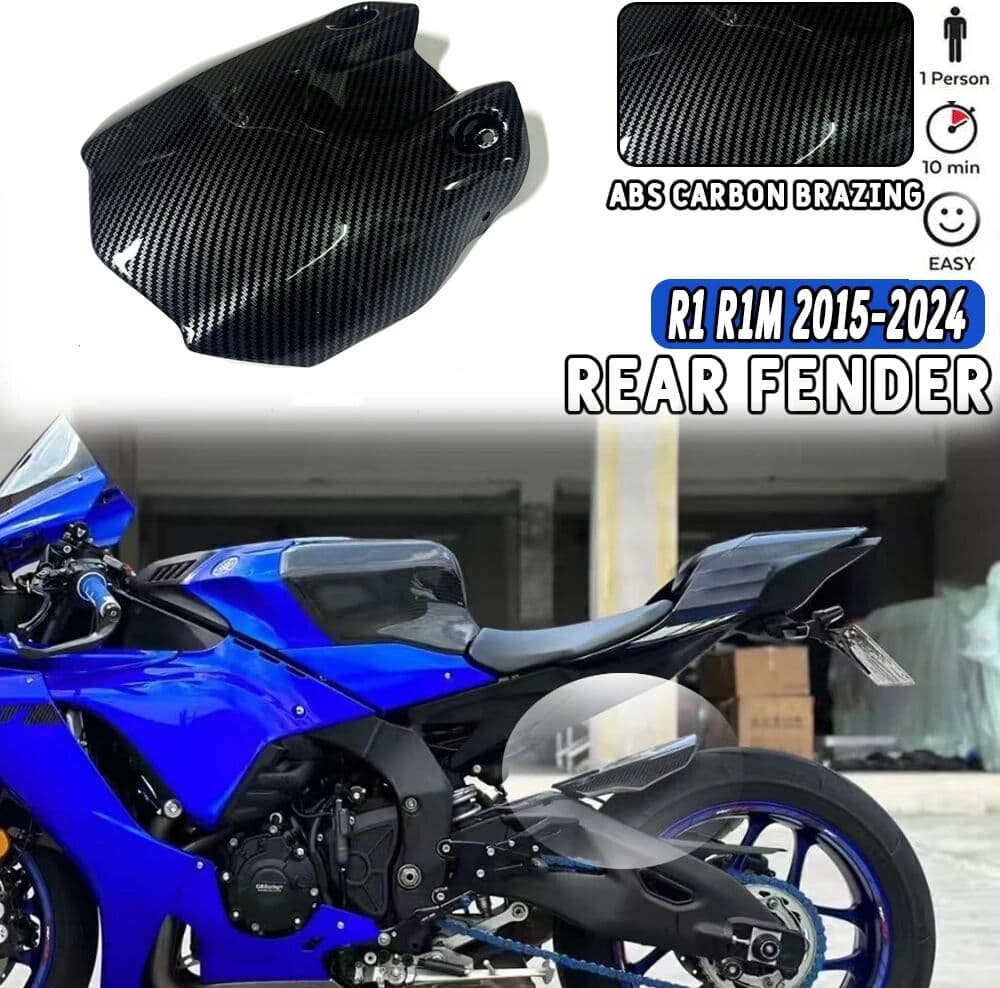 NONE FOR Yamaha R1 / R1M 2015-2025 Rear Fender & Mudguard   Motorcycle Fairing Kits, Rear Wheel Hugger, Replace OEM