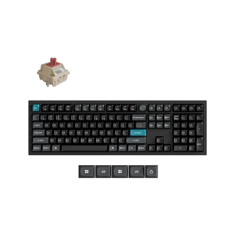 Keychron Q6 Ultra 8K Q6U-M1 Ασύρματο Gaming Μηχανικό Πληκτρολόγιο με Keychron Silk POM Red διακόπτες και RGB φωτισμό (Αγγλικό US)