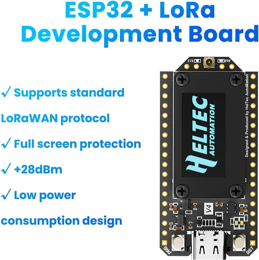 diymore Meshtastic Heltec V4 0.96inch OLED Solar Powered LoRa 32 Dev-Board GPS ESP32 SX1262 WiFi BLE Low Power For Arduino IoT