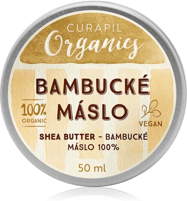 Curapil Organics Shea Butter βούτυρο για πρόσωπο, σώμα, και μαλλιά 50 ml