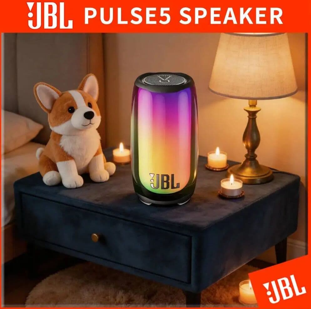 JBL Pulse 5 Bluetooth Speaker Original Pro Sound Deep Bass 360 LED Light Show IP67 Waterproof For Night Backyard Event