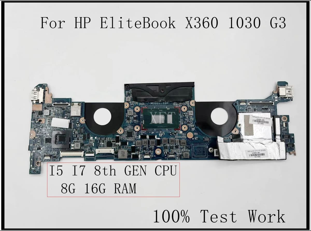 Suptmv For HP EliteBook X360 1030 G3 Laptop Motherboard DA0Y0PMBAF0 DA0Y0PMBAE0 With I5 I7 8TH GEN CPU 8G 16G RAM 100% Test Work