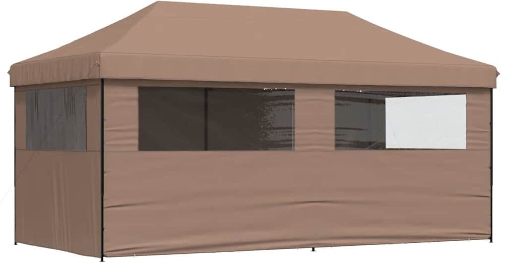 vidaXL Tente de réception pliable escamotable avec 4 parois latérales