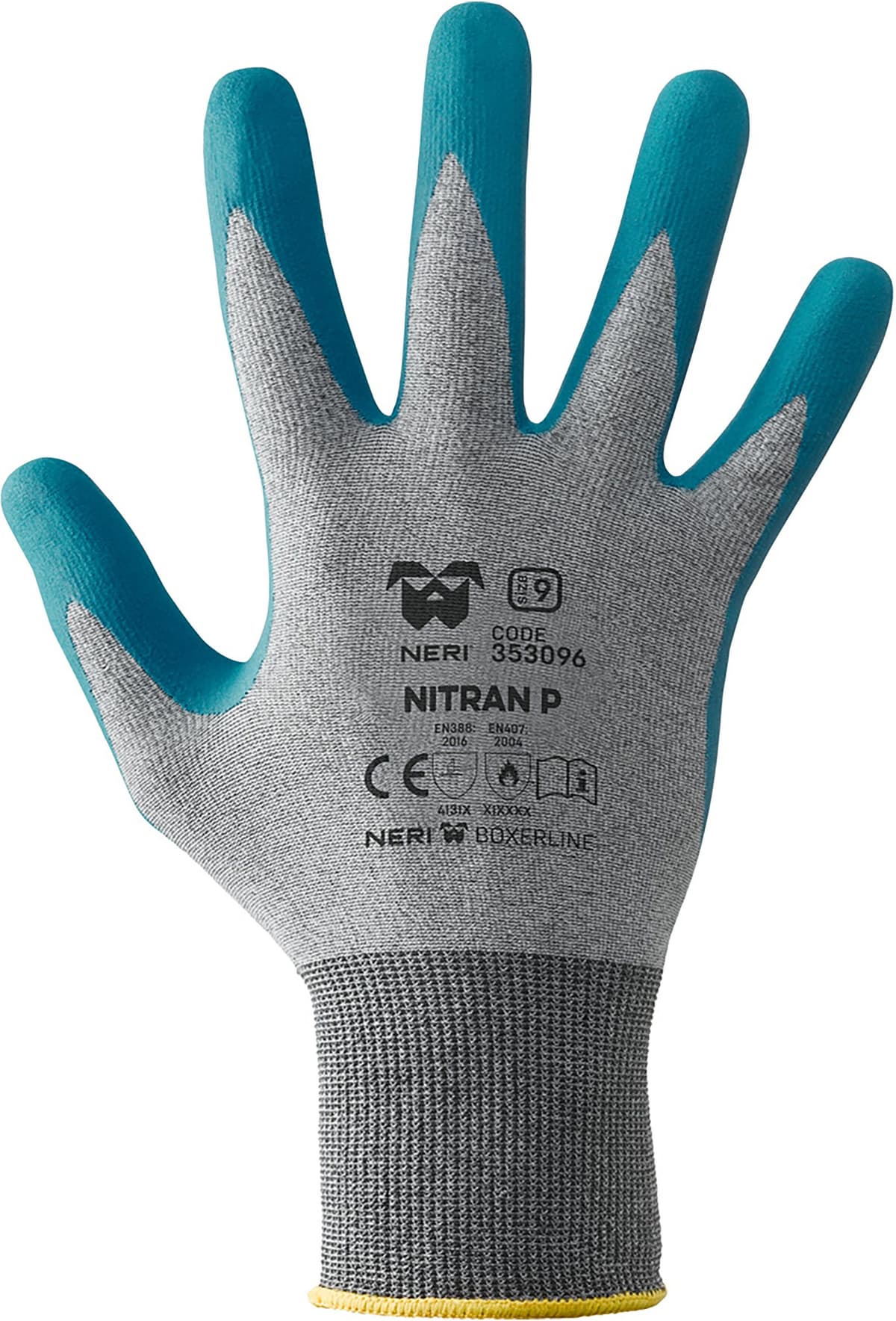 Tecnomat GUANTO FILO NYLON ELASTENE TAGLIA 9 PALMO SPALMATO DI NITRILE PER MECCANICI.