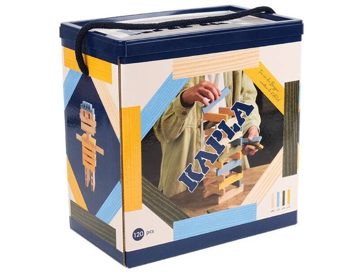 Kapla-Baukasten 120 Stück hellblau gelb & grün 2+ Jahre