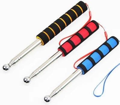 Inspired Finds Retractable Stainless Steel Hollow Drum Hammer For Tile & Wall Inspection 1.3m Length red 1.2m