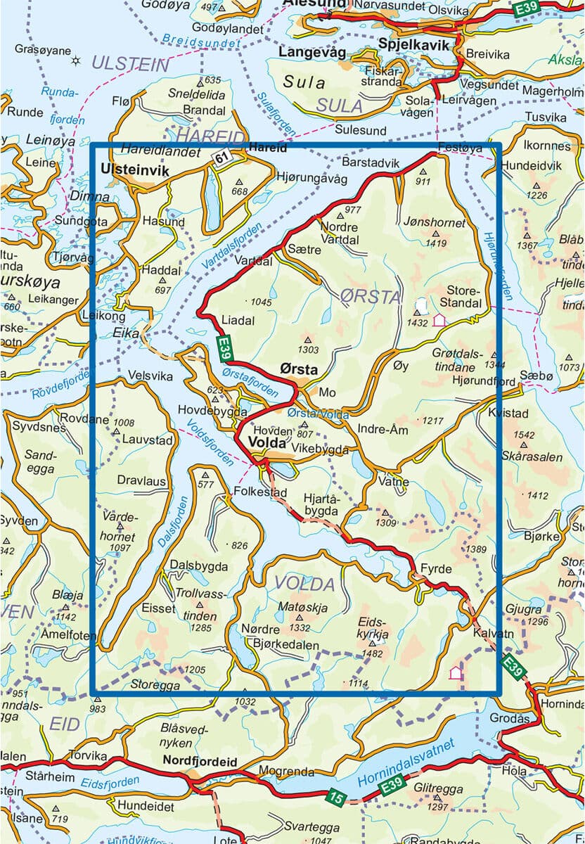 Nordic Maps Sunnmørsalpene Vest Dnt Turkart