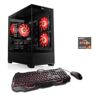CSL Gaming-PC "AeroVision V24310", schwarz, Microsoft Windows 11 Home (64 Bit), Radeon RX 9070 XT, 32 GB RAM 2.000 GB SSD, Desktop-PCs
