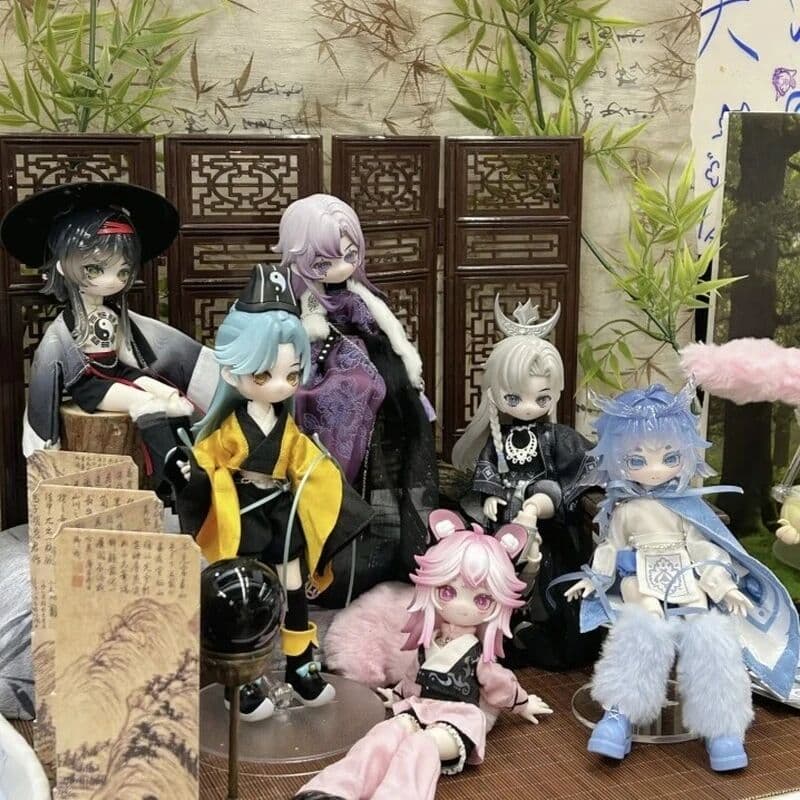 NONE Hot Yoominge Nightwalk Series 1/8 Action Figure Bjd Blind Box Limited Hang Card Desktop Deco Doll Model Collect Toy