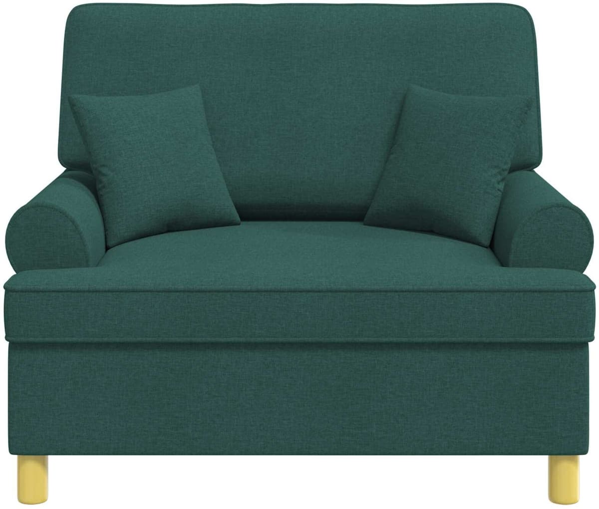 vidaXL Fauteuil XXL avec coussins Vert foncé Tissu