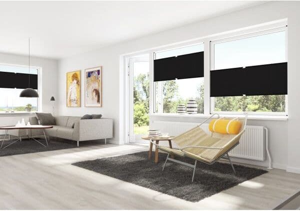 Debel Flex Plisségardin, 80x130 Cm, Sort