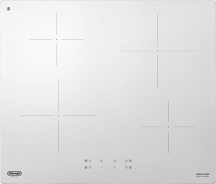 DeLonghi Pib 62 Piano Cottura Induzione 4 Fuochi Da Incasso 60 Cm Colore Bianco - Pib 62 Linea Design