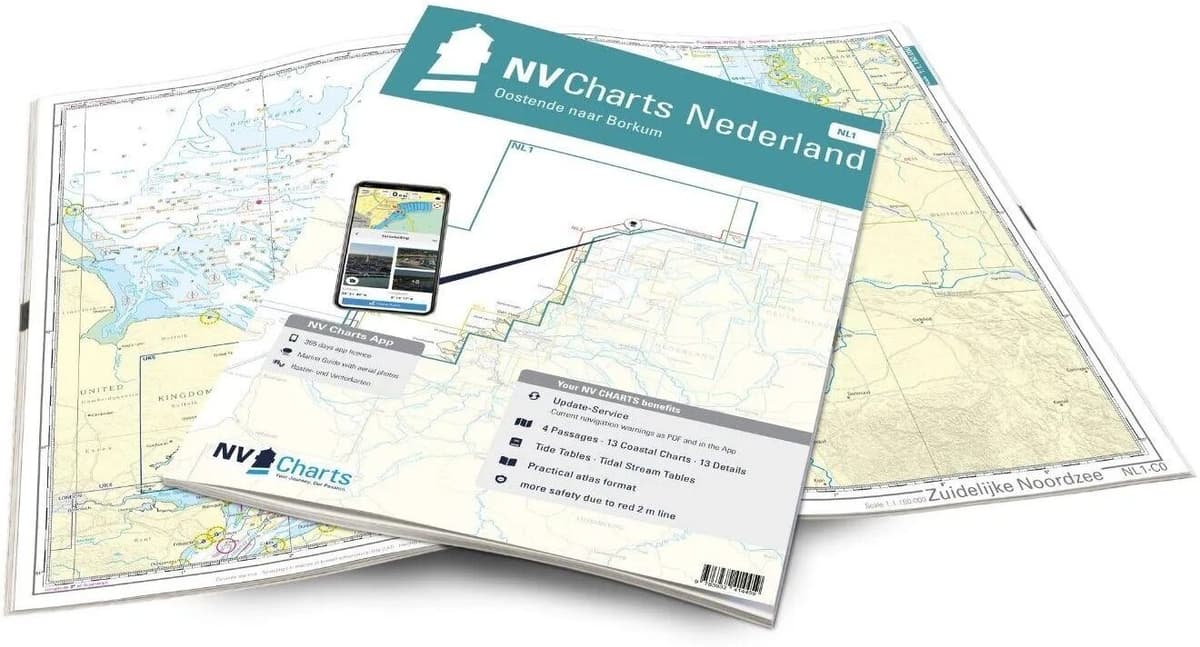 NV Charts Nl1 Nederland – Waterkaart Borkum Til Oostende