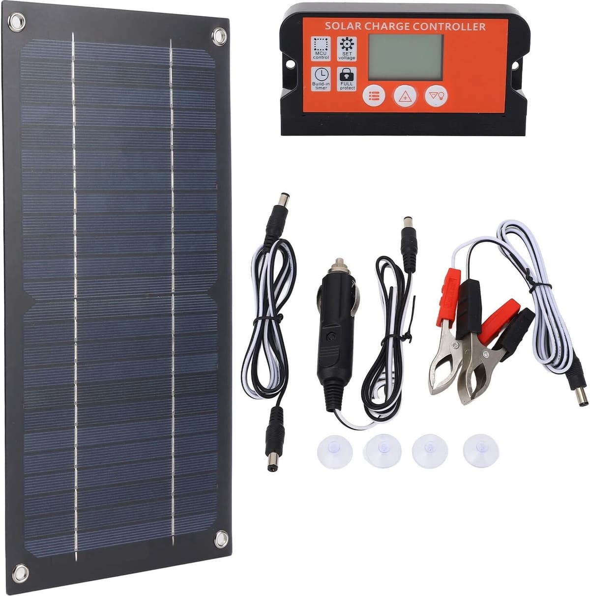 NONE Solar Panel Kit High Conversion Rate Portable 600W Panel Charger 100A High Output Efficiency for Outdoor Camping Agriculture