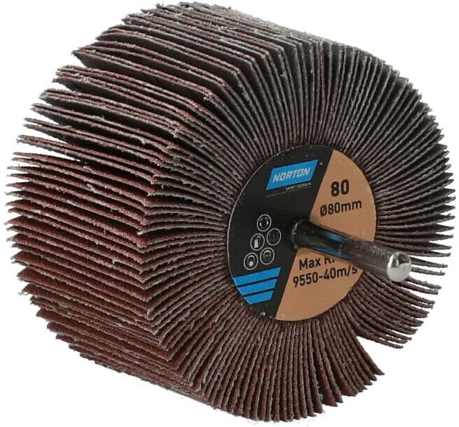 Norton Meule à lamelles avec tige R207Plus 80x50x6 P80 ; Saint-Gobain (69957360916)