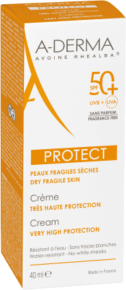 A-Derma Protect Creme Solar Rosto Sem Perfume SPF50+ 40ml