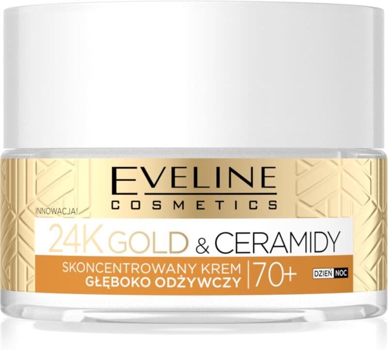 Eveline Cosmetics 24k Gold & Ceramidy 70+ crème nourrissante intense 70+ 50 ml