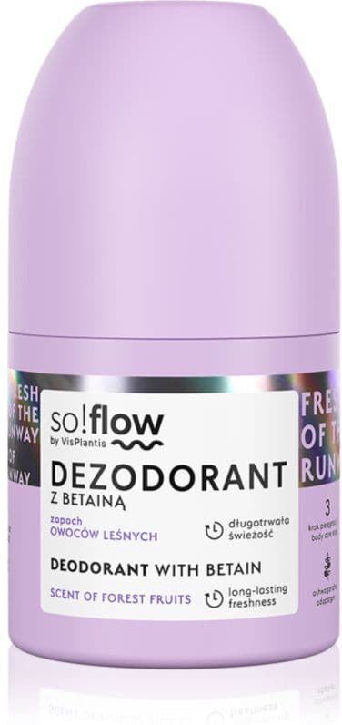 so!flow Deodorant Deodorant roller voor Vrouwen Betain Scent Of Forest Fruits 50 ml
