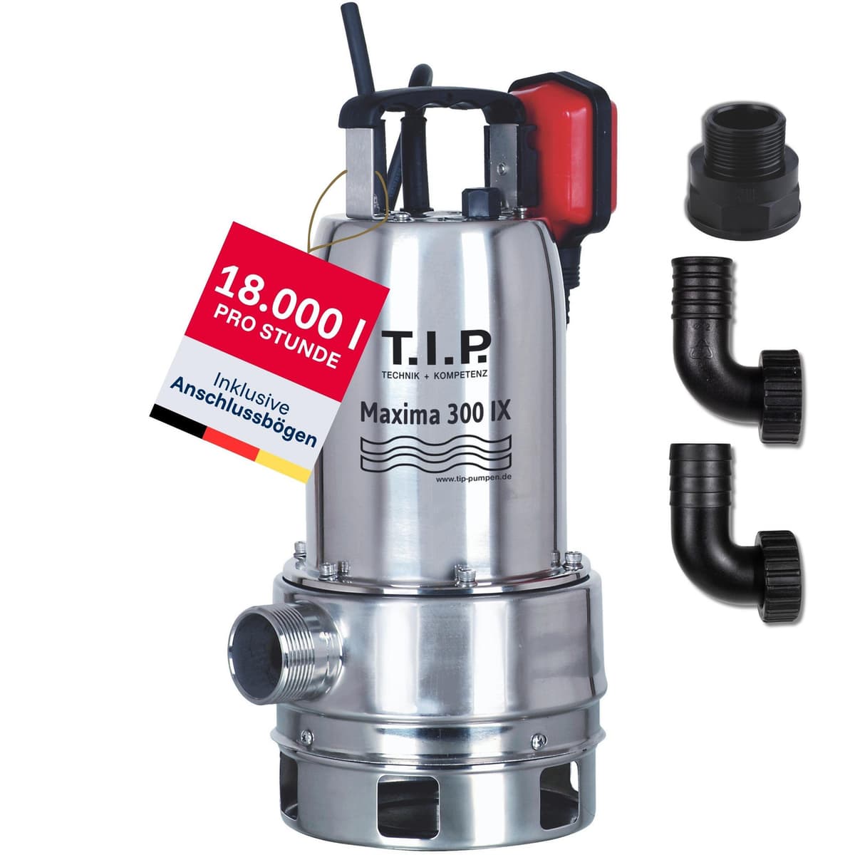 T.I.P. TIP 300 dompelpomp voor vuilwater met maximaal debiet van 18.000 liter per uur