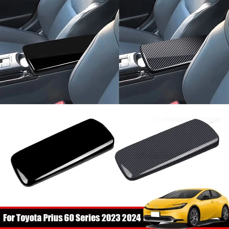 Iyacath RHDFor Toyota Prius 60 Series 2023 2024 ABS Carbon Fiber Car Center Console Armrest Storage Box Panel Cover Trim Car Accessories