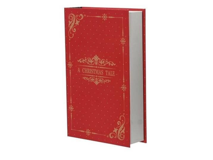 Kerst boek papier 17.5x5x27 cm rood