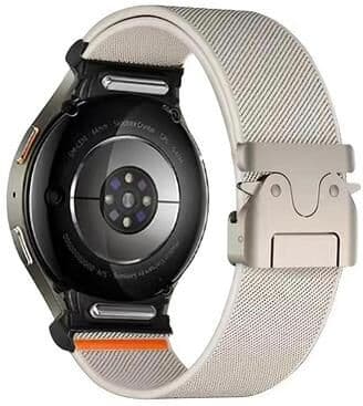 Everyday Crate Samsung Galaxy Watch 7 6 5 4 Nylon Watch Band With Press Button Connector And Parachute Buckle starlight
