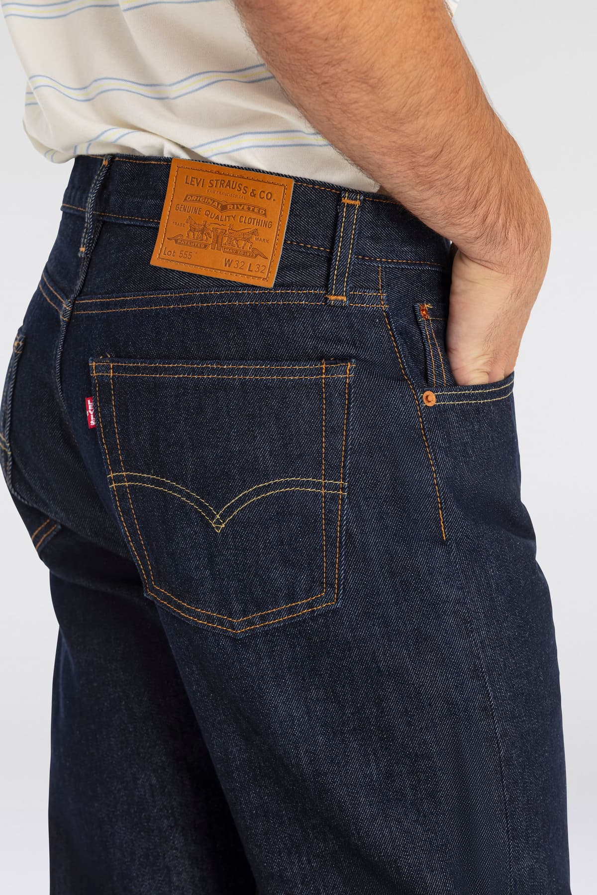 5-Pocket-Jeans LEVI'S "555 RELAXED STRAIGHT", Herren, Gr. 30, Länge 32, blau (welcome to the game), Denim/Jeans, Obermaterial: 100% Baumwolle, relaxed fit, Jeans 5-Pocket-Jeans welcome to the game 30, Länge 32
