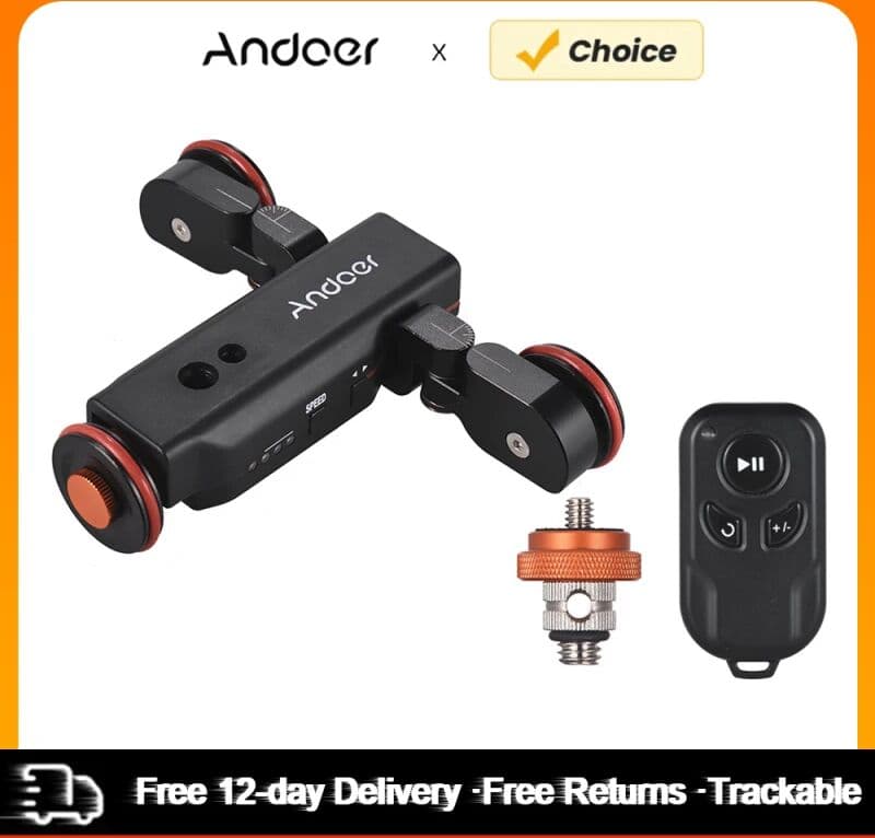 NONE Andoer L4 PRO Motorized Camera Video Dolly with Scale Indication Electric Track Slider Wireless Remote Control/1800mAh Battery