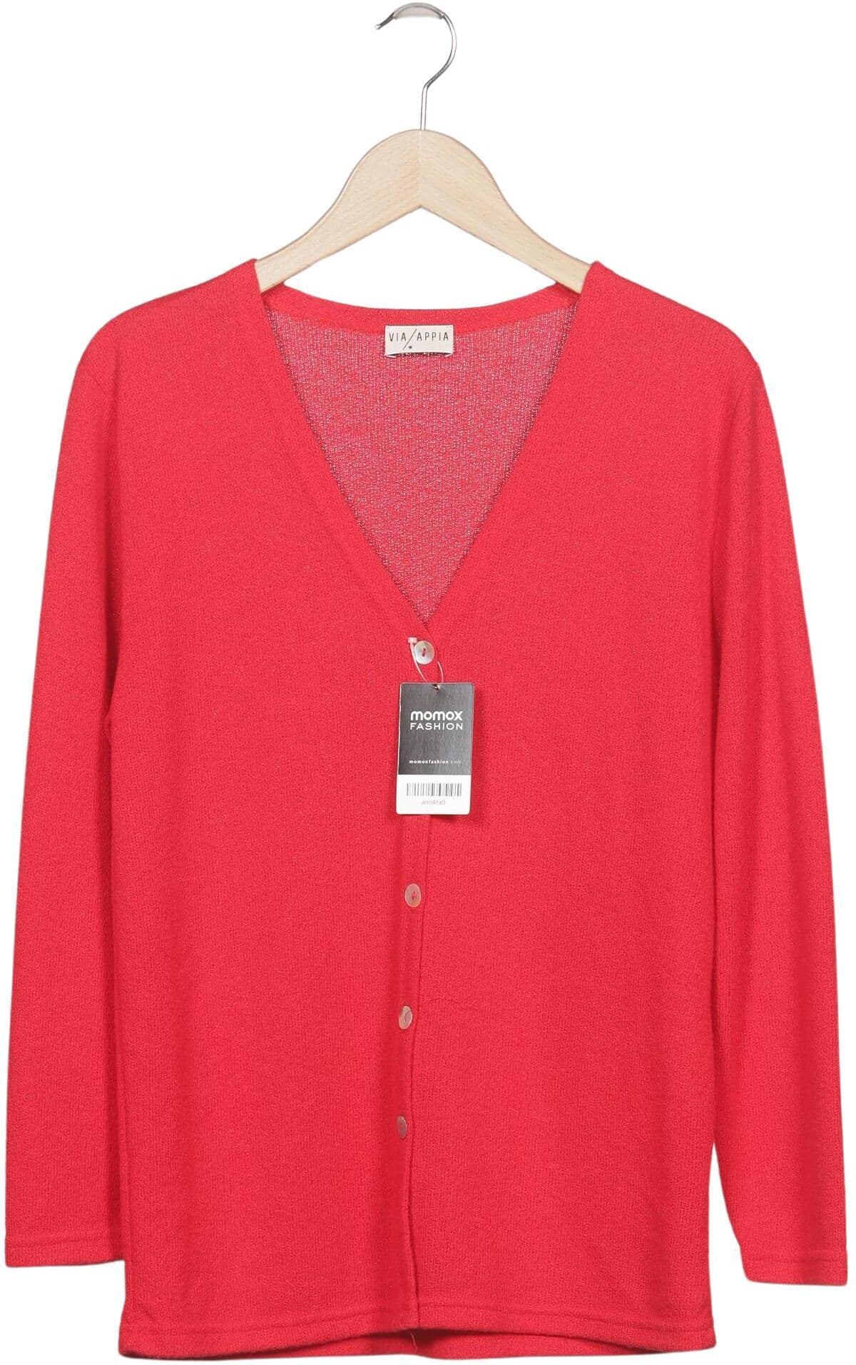 Via Appia DUE Damen Strickjacke, Rot, Gr. EU 36, Viskose / Synthetik - Second Hand