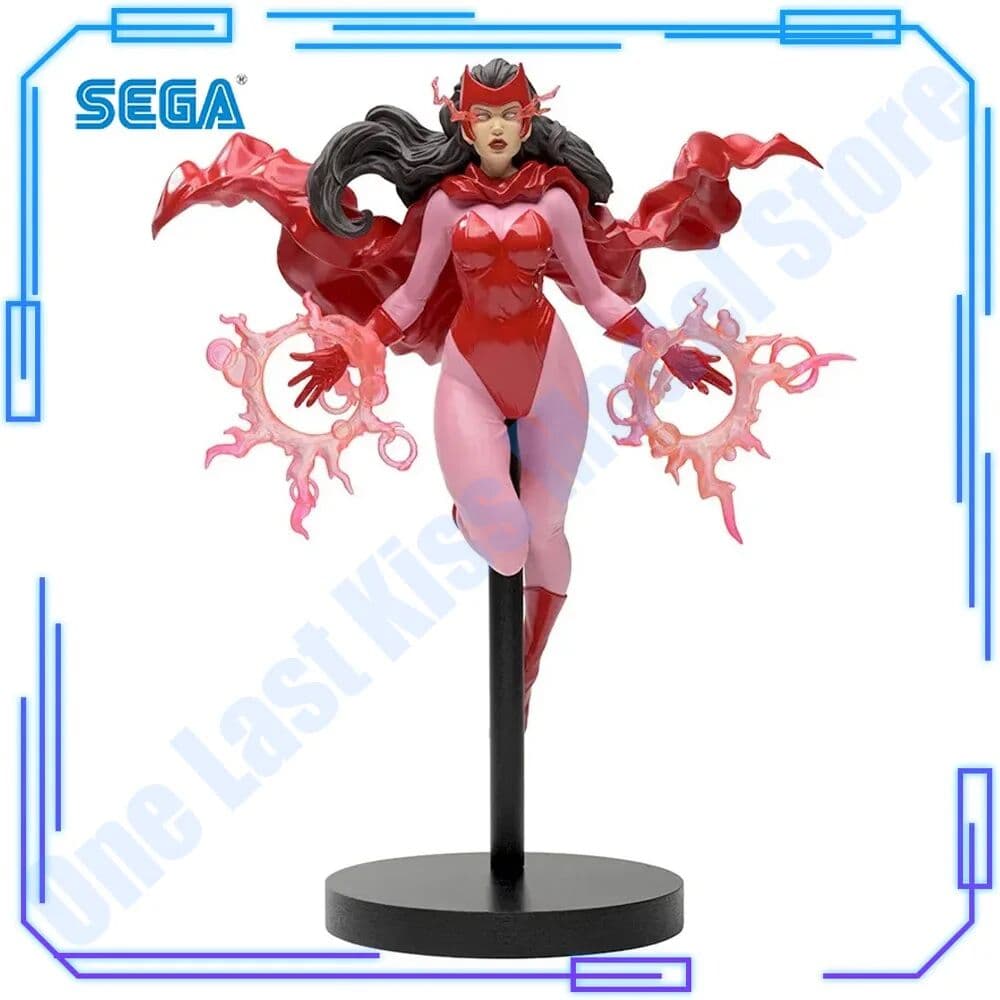 Bandai In Stock SEGA Original Genuine Marvel Comics Wanda Vision Scarlet Witch Wanda Django Maximoff 16cm Collections Model Toy Figures