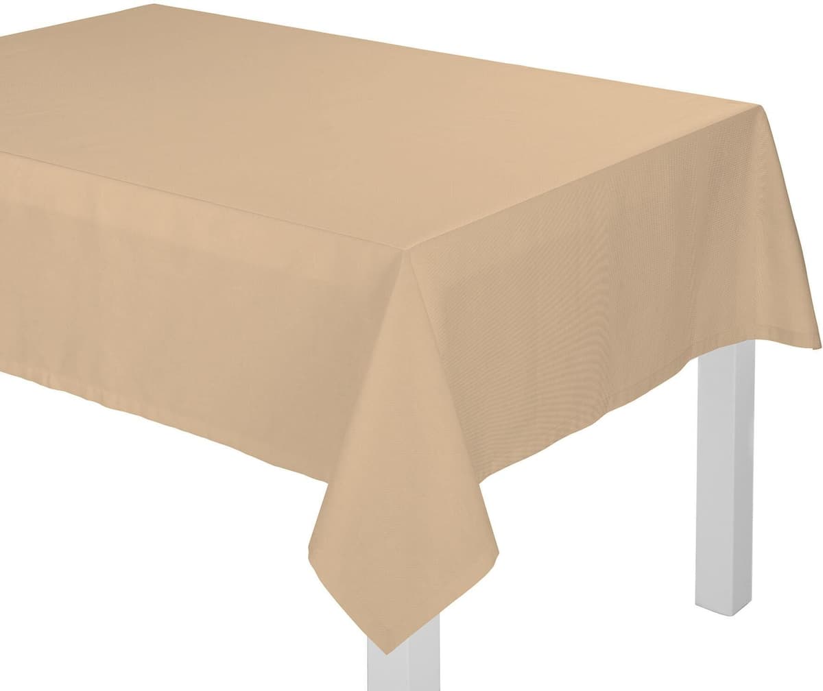 Tischdecke ADAM "Uni Collection Light" Gr. 5, beige, B:145cm L:190cm, Bio-Baumwolle, Tischdecken, Tischdecke, aus 100% Bio-Baumwolle beige B/L: 145cm x 190cm, 1 Stk., eckig