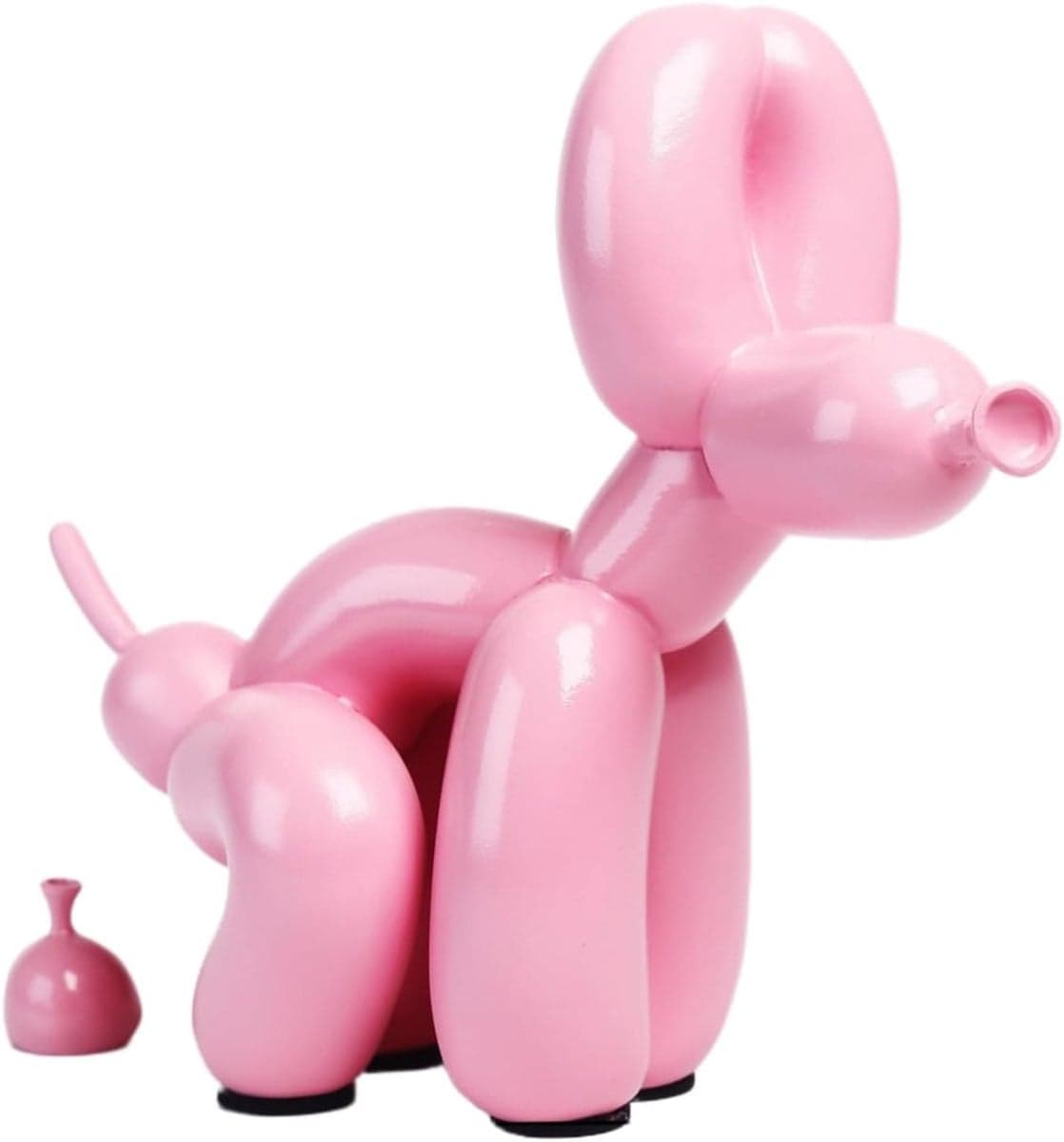 Decoratieve honden sculptuur met spiegelend oppervlak voor op tafel