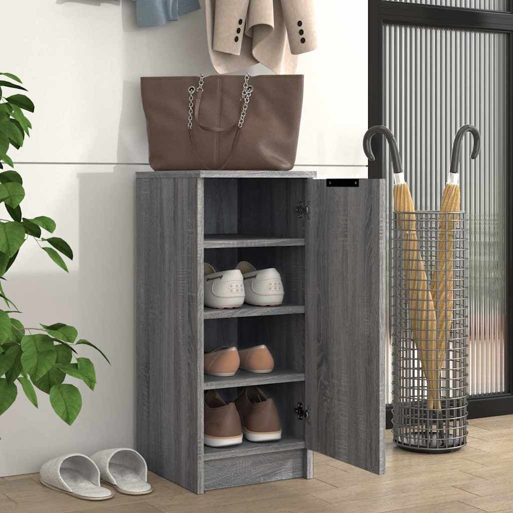 vidaXL Meuble à chaussures Sonoma gris 30x35x70 cm Bois d'ingénierie