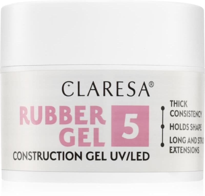 Claresa Rubber Gel Construction Gel UV/LED τζελ βερνίκι για την επιμήκυνση των νυχιών απόχρωση 05 45 γρ