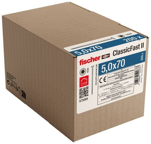 Fischer 573065 Spanplattenschraube 70mm TX 200St.