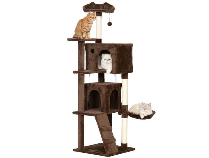 Arbre à gratter pour chat Pawhut 160 cm avec plusieurs plates-formes