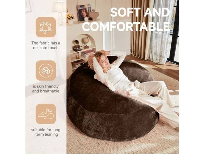 Pouf Poire Fauteuil poire 120 cm - Canap poire adulte confortable - Idal chambre balcon - Lecture dtente - Design doux multic POUF
