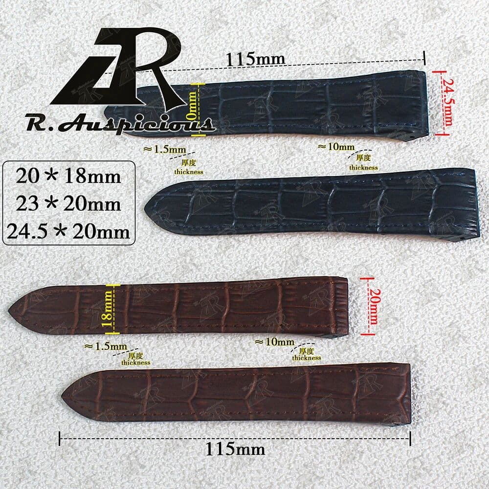 Such As Auspicious Watch Band For Santos 100 Men/Women Cowhide Watchband Folding Buckle Glue Head Belt Watch Accessories 20/23/24.5mm Watches Strap
